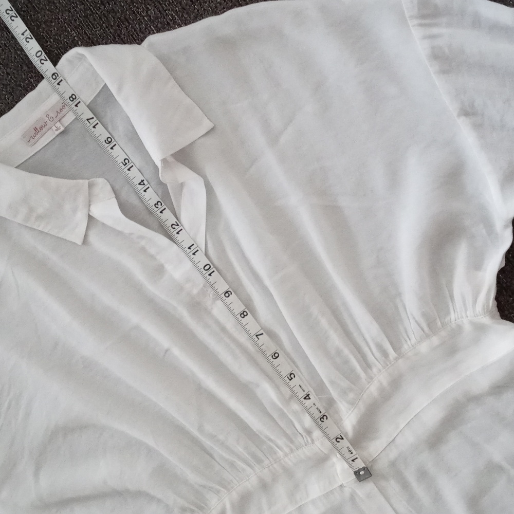 🤍Willow & Root🤍 - White L/S Button Down Long Top - Picture 15 of 16